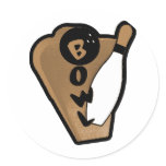 Bowl Pin Sepia Brown Bowling Sign Sticker