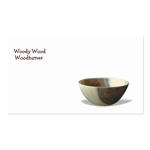 Bowl Woodturning Business Card Template (front side)