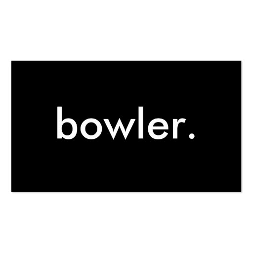 bowler. business card templates (front side)