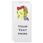bowler celebrating strike cartoon custom rack cards