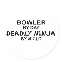 Bowler Deadly Ninja by Night stickers by poorrichards Bowler Deadly Ninja by Night stickers