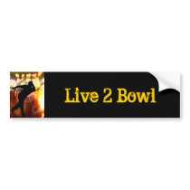Bowler with Strike Explosion Bumper Stickers