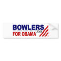Bowlers For Obama bumper stickers by worldsfair Bowlers For Obama bumper stickers