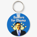 Bowlers for Obama Political Keychain by irregulargoods Bowlers for Obama Political Keychain