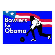 Bowlers for Obama Poster posters