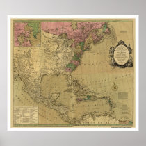 Bowles Detailed America Map - 1784 Print