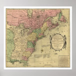 Bowles Map of America 1784 Poster