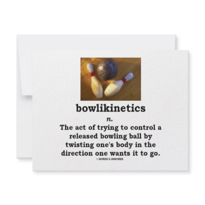 Bowlikinetics - Noun Act of Twisting One's Body Personalized Invitation by wordsunwords