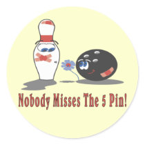 Bowling 5 Pin Stickers