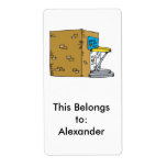 bowling alley custom shipping label