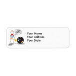 bowling ball and pin just wants me on my back return address label
