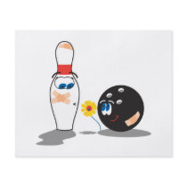 bowling ball and pin truce love full color flyer