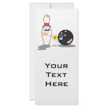 bowling ball and pin truce love custom rack card