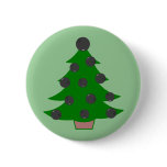 Bowling Ball Christmas Tree Button
