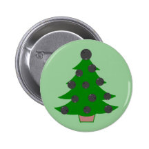 Bowling Ball Christmas Tree Button