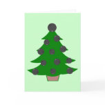 Bowling Ball Christmas Tree Greeting Cards