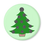 Bowling Ball Christmas Tree Fridge Magnet