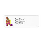 bowling ball crushing foot lady cartoon custom return address labels