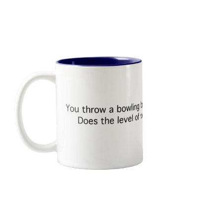 Bowling Ball: Into a Lake Coffee Mugs by puzzledgear