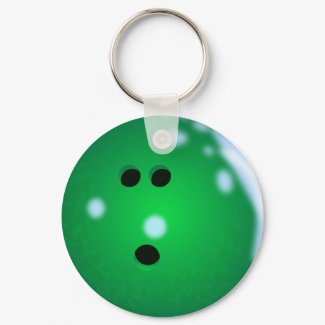 Green Bowling Ball Keychain Green Bowling Ball Keychain