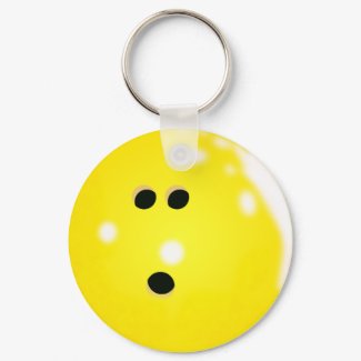 Yellow Bowling Ball Keychain Yellow Bowling Ball Keychain