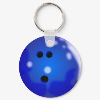 Blue Bowling Ball Keychain Blue Bowling Ball Keychain