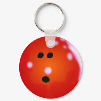 Red Bowling Ball Keychain Red Bowling Ball Keychain