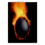 Bowling Ball On Fire Card