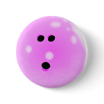 Bowling Ball (Pink) Button