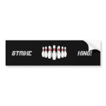Bowling Ball & Pins: 3D Model: Bumper Sticker