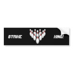 Bowling Ball &amp; Pins: 3D Model: Bumper Sticker