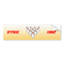 Bowling Ball & Pins: 3D Model: Bumper Sticker