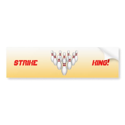 Bowling Ball & Pins: 3D Model: Bumper Sticker by spiritswitchboard