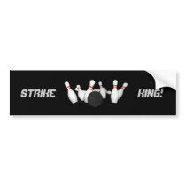 Bowling Ball & Pins: 3D Model: Bumper Sticker