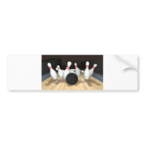 Bowling Ball & Pins: 3D Model: Bumper Sticker