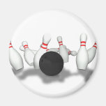 Bowling Ball & Pins: 3D Model: Fridge Magnets