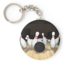 Bowling Ball & Pins: 3D Model: Key Chains