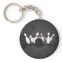 Bowling Ball & Pins: 3D Model: Keychain