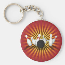 Bowling Ball & Pins: 3D Model: Keychain