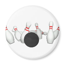Bowling Ball & Pins: 3D Model: Magnets