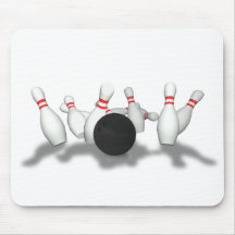 Bowling Ball & Pins: 3D Model: Mouse Pad