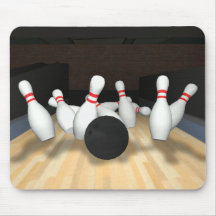 Bowling Ball & Pins: 3D Model: Mouse Pads