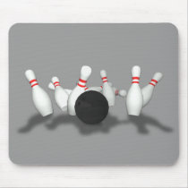 Bowling Ball & Pins: 3D Model: Mousepad