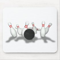Bowling Ball & Pins: 3D Model: Mouse Pad