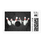 Bowling Ball & Pins: 3D Model: Postage Stamps