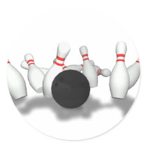 Bowling Ball & Pins: 3D Model: Sticker