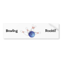 Bowling Ball & Pins Bumper Stickers