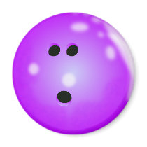 Bowling Ball (Purple) Magnet