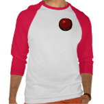 Bowling ball red drawing t-shirts
