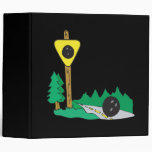 Bowling Ball Sign 3 Ring Binders